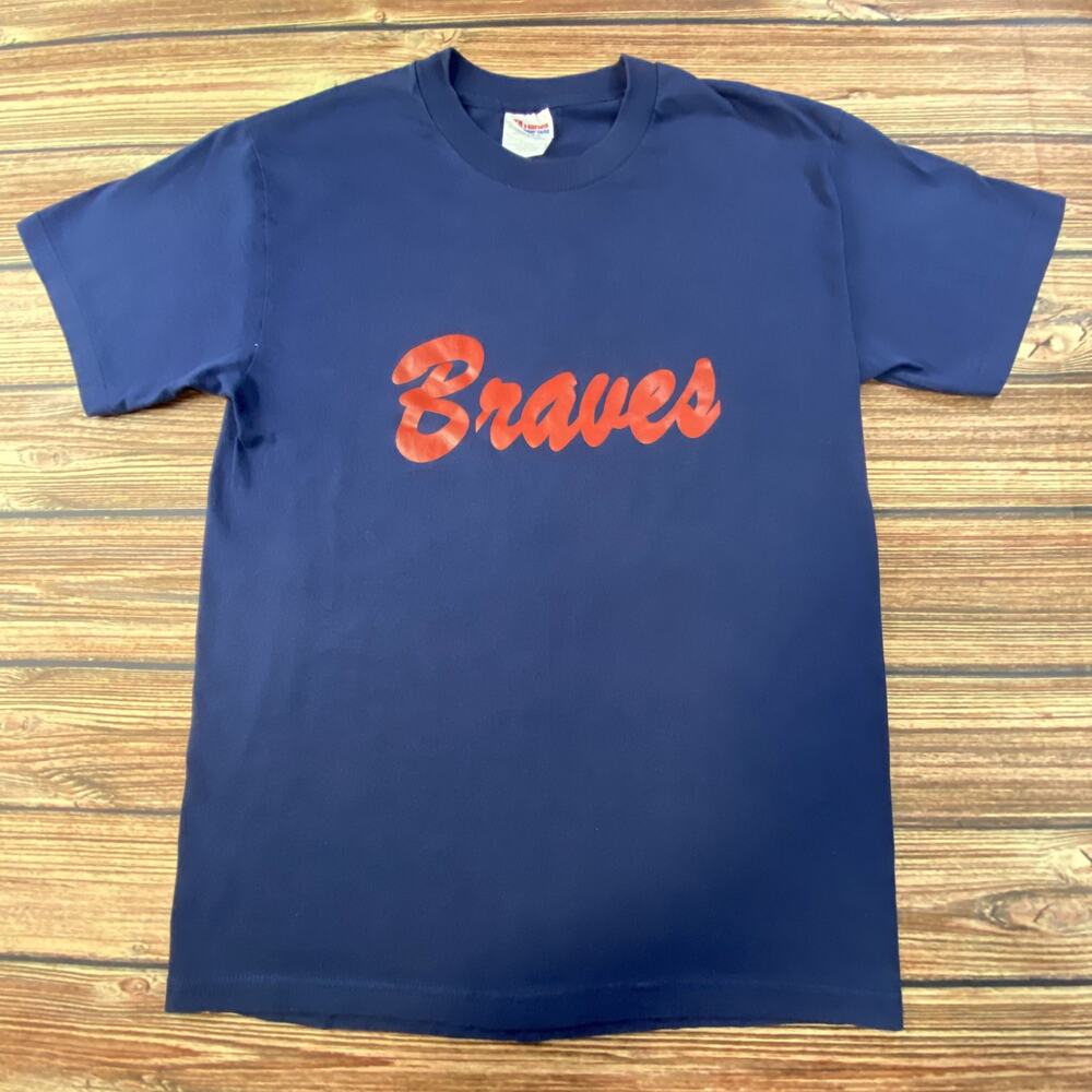 Mississippi Braves Made in USA Single Stitch Vtg Hanes Tag Navy Blue Sz M